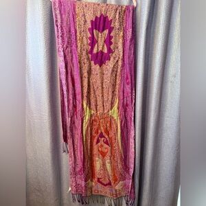 Vibrant Pink and Orange Scarf